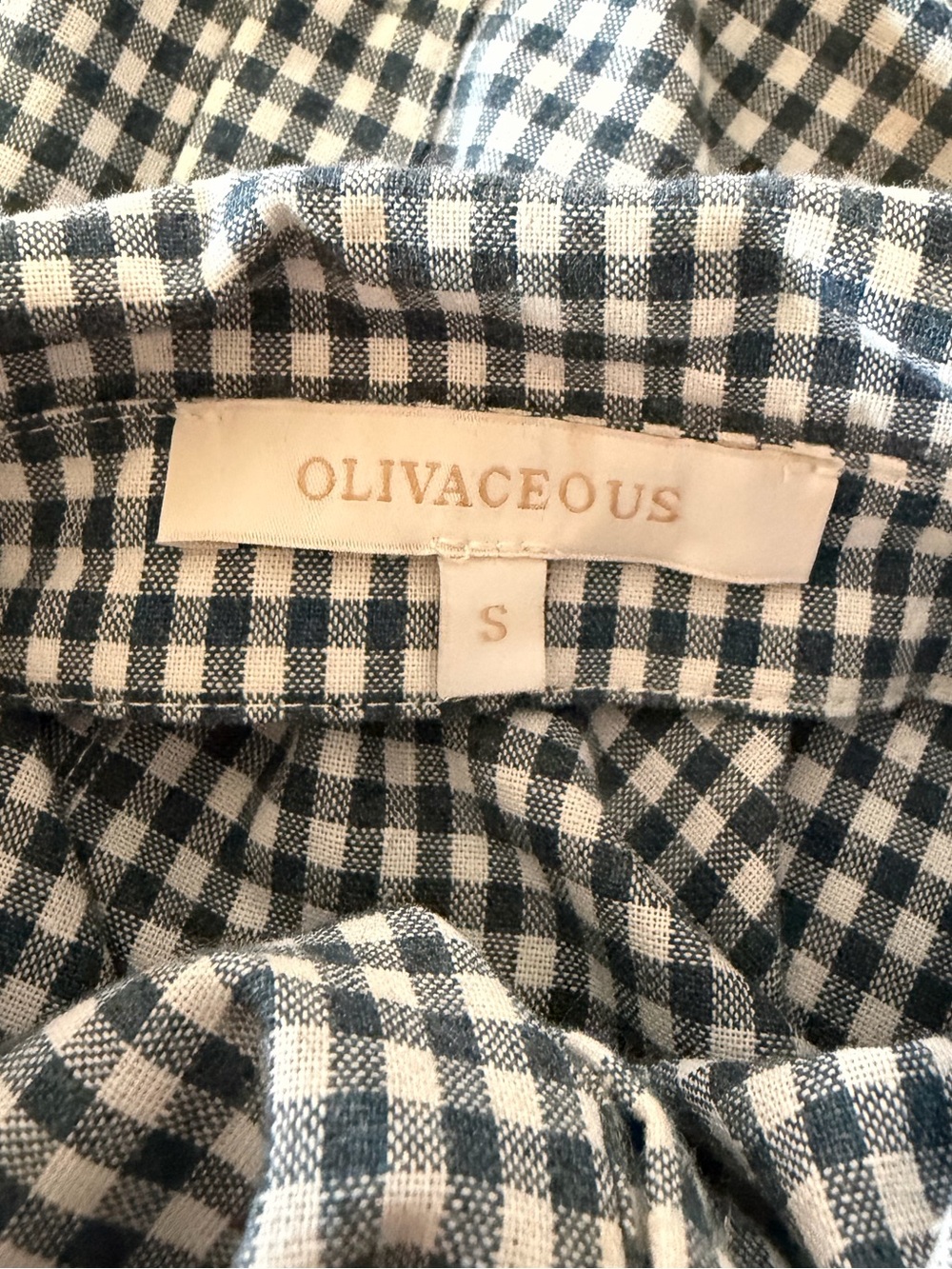 Olivaceous Halter neck Gingham Midi Dress - sz S - Picture 5 of 6